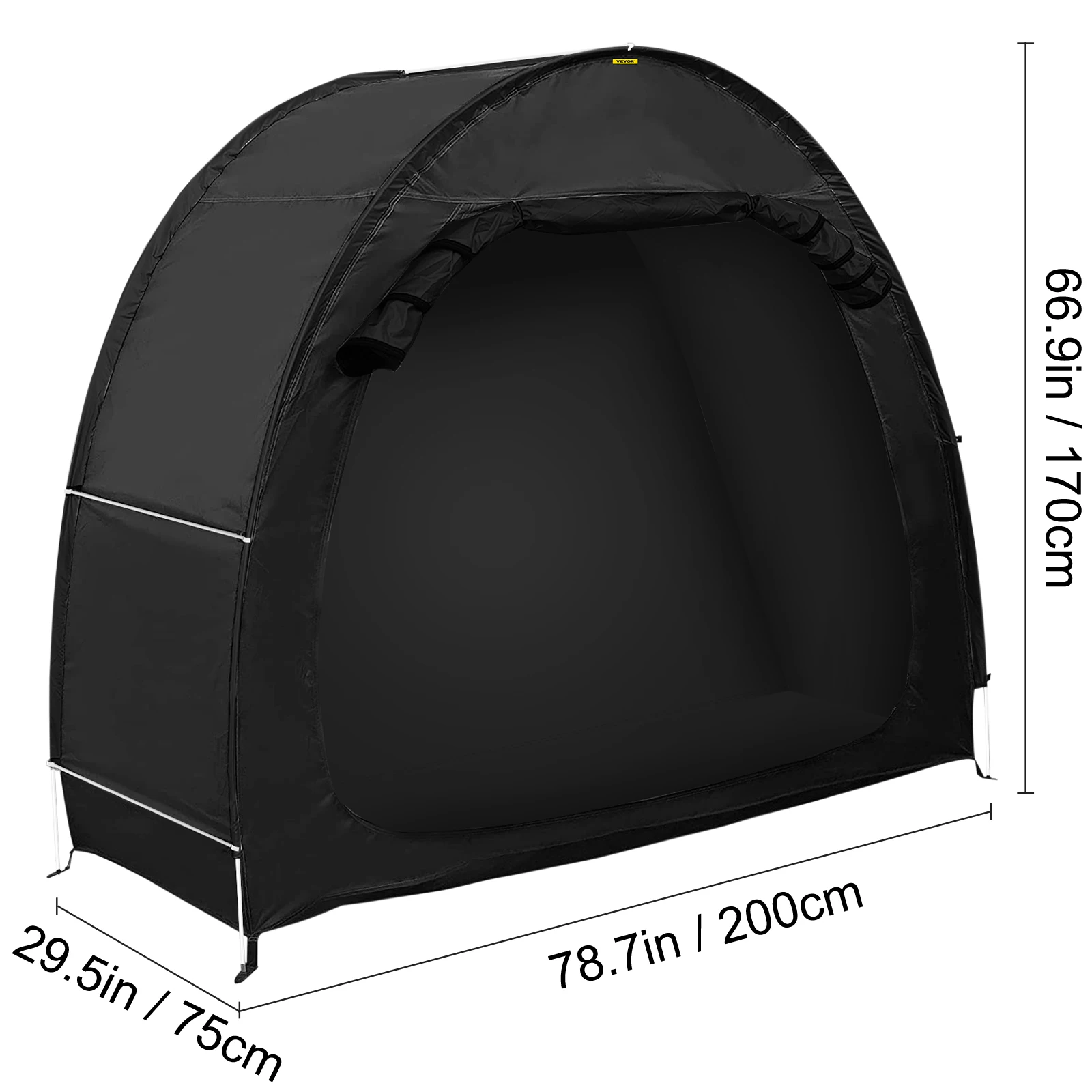 VEVOR Bike Cover Storage Tent 420D Oxford Portable Outdoor Waterproof Anti-Dust Shed Heavy Duty for Bike Lawn Mower Garden Tools