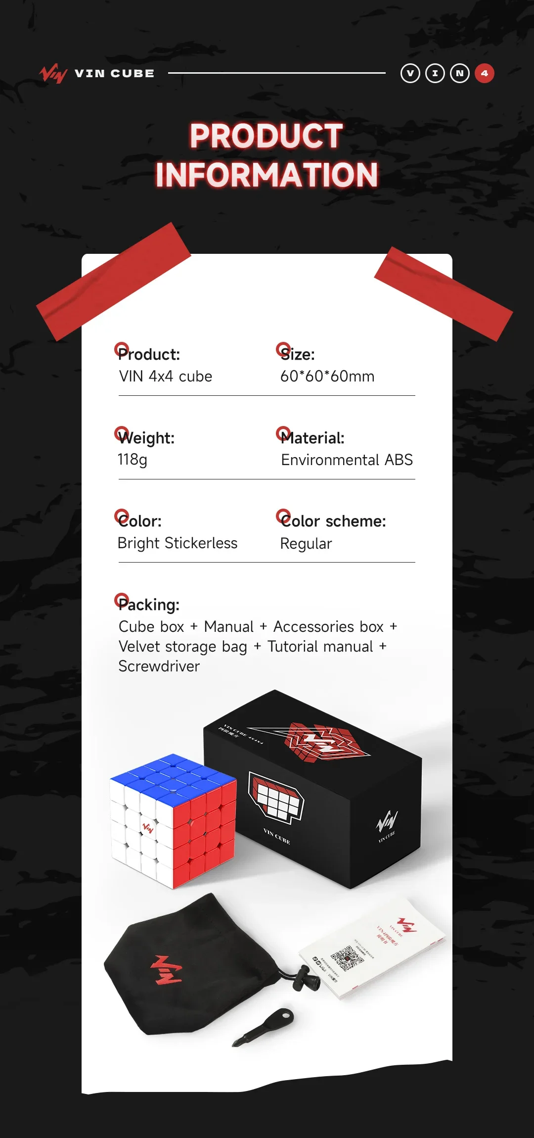 [Picube] Vin Cube 4M 4x4x4 Magnetic UV Vin 4 MagicCube MGC Designer Newest Magic Speed cube Vin Cube 4x4x4 Magic Cubes 6