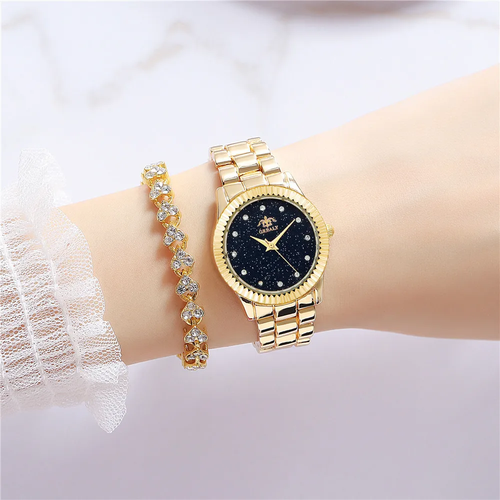 

Fomous Brand Women Watches 2022 Fashion Causal Gypsophila Rhinestone Quartz Watch Analog Ladies Luxury Dress Clock Wristwatch