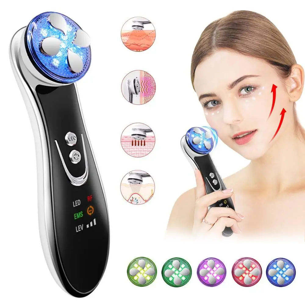 High Radio Frequency Skin Tightening Facial Machine and Neck - Professional Home RF Lifting Toning Wrinkle Removal Anti-Aging