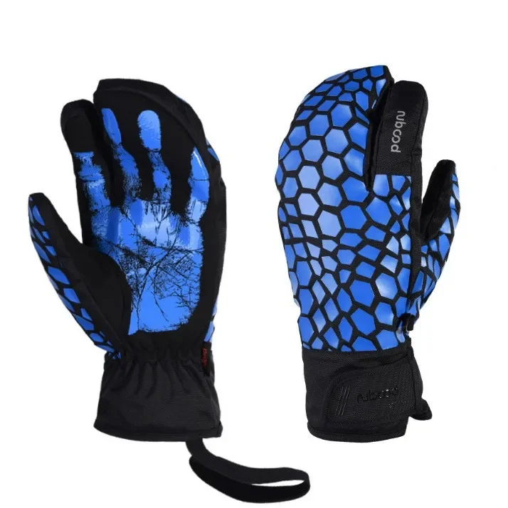 Boodun Customizable Thickened Fleece-Lined Ski Gloves For Men And Women Warm Windproof Ideal For Outdoor Winter Sports