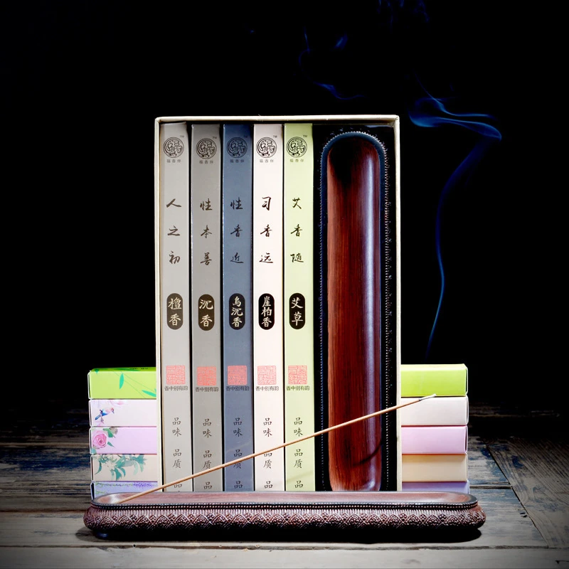 

Incense Sticks 5 Tubes Gift Box Flower Fragrance With Bamboo Incense Holders Stick Incense For Home Temple Buddha Praying