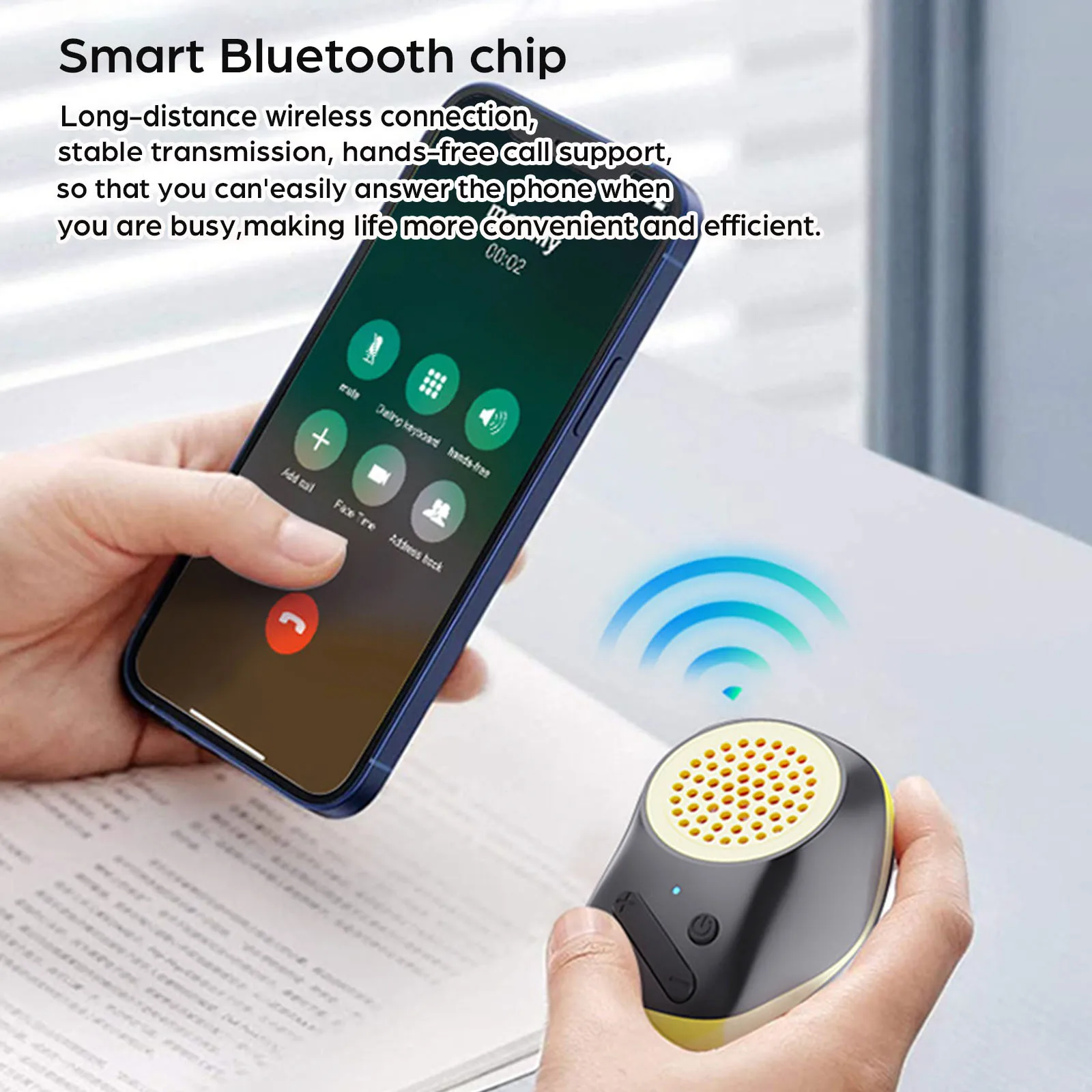 Mini Pocket Bluetooth Speaker IPX5 Waterproof Outdoor Subwoofer Portable Wearable Wireless Stereo Music with Magnetic Clip Box