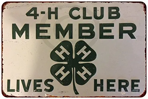

Custom Kraze 4-H Member Lives Here Vintage Look Reproduction Metal Sign