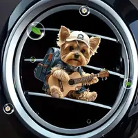 Hoodie Puppy Car Air Outlet Clip Decor Aromatherapy Sheets Solid Air Freshener 2D Flat Cartoon Auto Interior Ornaments - Image 2