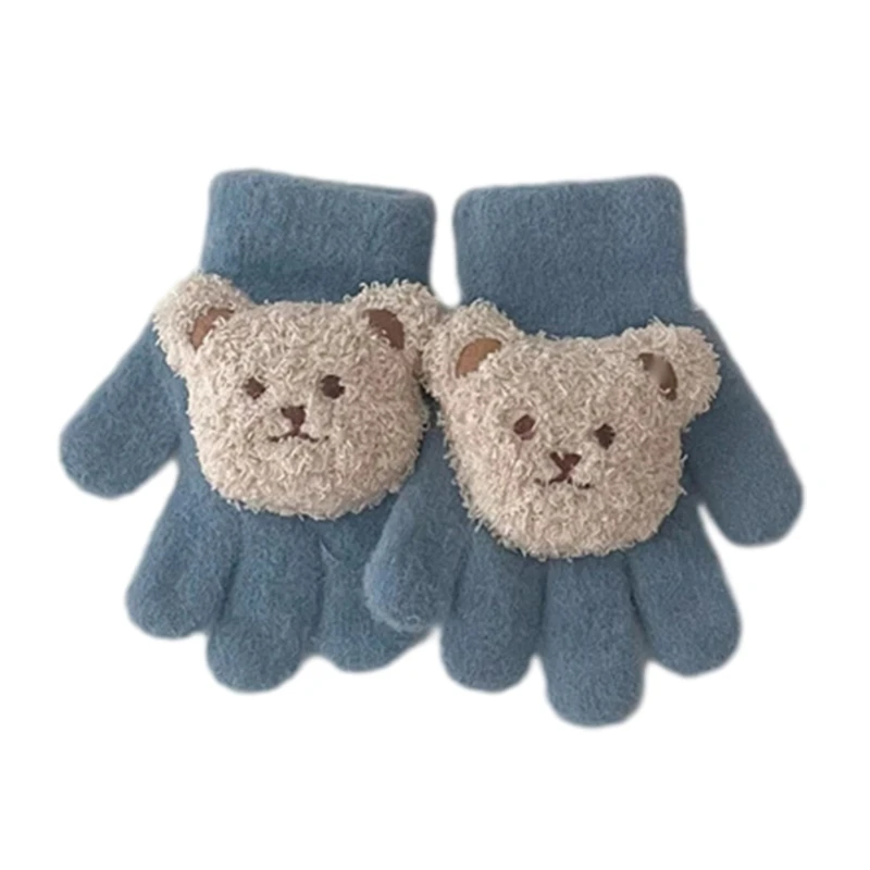 

Full Finger Knitted Gloves Winter Stretch Glove Warm and Stylish Cartoon Mittens Drop Shipping