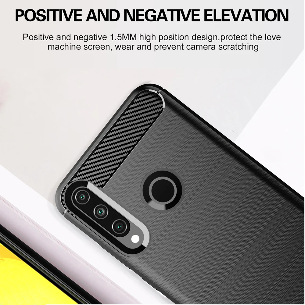 Carbon Fiber Silicone Case Cover