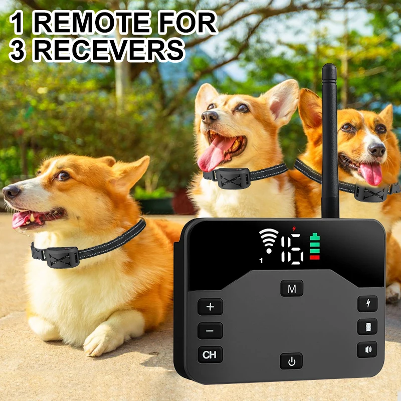 Two-In-One Wireless Electronic Dog Fence System and Remote Training ...