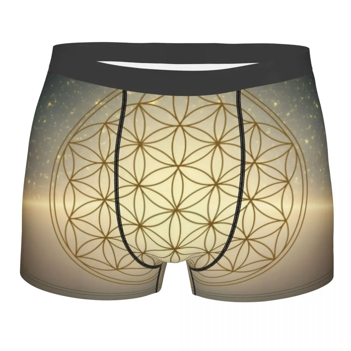 

Flower Of Life Boxer Shorts Men 3D Printed Male Stretch Geometric Mandala Underwear Panties Briefs