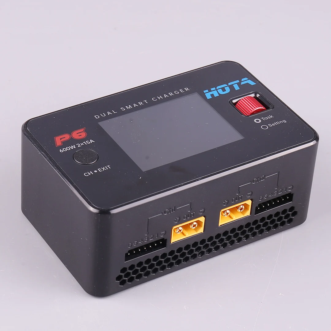 HOTA P6 Двойное интеллектуальное зарядное устройство AC240W DC600W 15A для Lipo LiIon NiMH аккумулятора с зарядкой Type-C для iPhone Samsung thumbnail 6