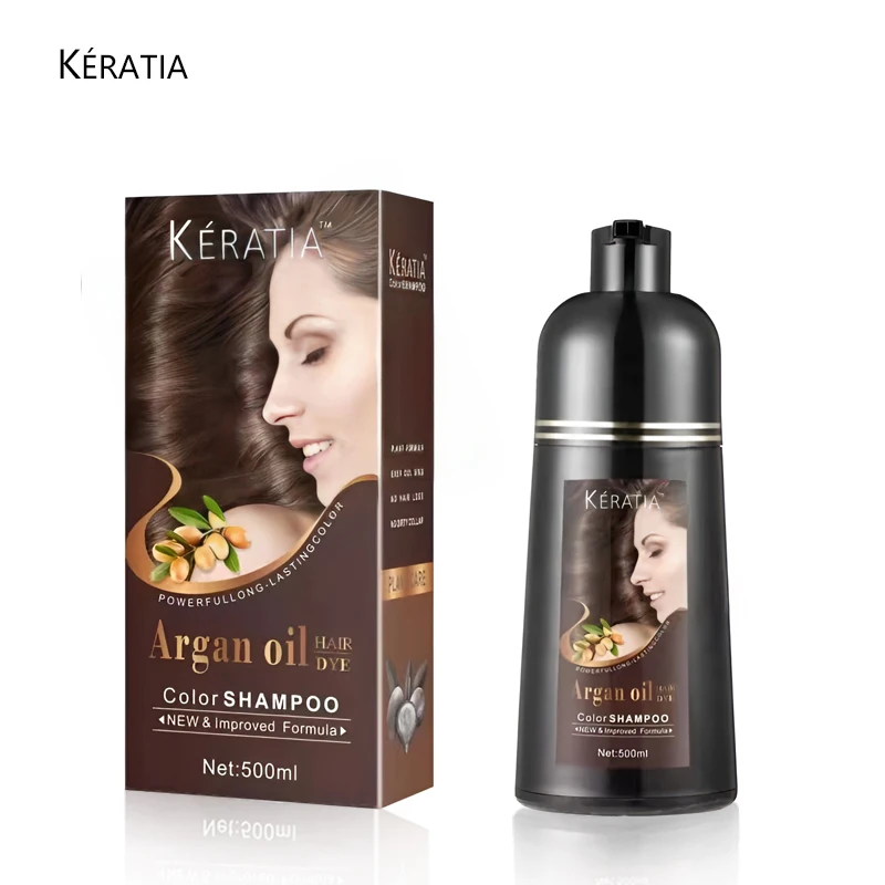 Men Natural Ginseng Black Hair Colour Fast Herbal Hair Dye Shampoo 3 in 1 bio groom herbal groom shampoo шампунь для собак кондиционирующий 355 мл