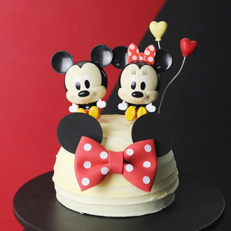 Mickey Mouse Minnie Anime Figure Cake Decoration Mickey Minnie Cartoon Action Figure Toy Birthday Cake Deco Home Baking Toys Action Figures Aliexpress