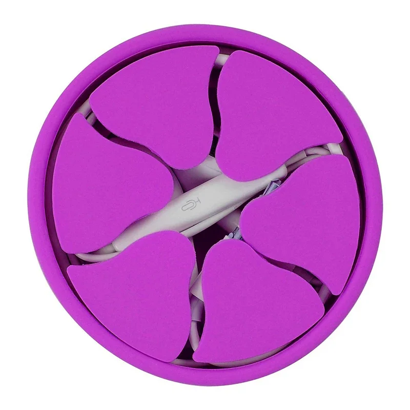 Cable Organizer Silicone For Earphones Digital Cables Portable Mini Earphone Holder Bowl Shape Cord Winder