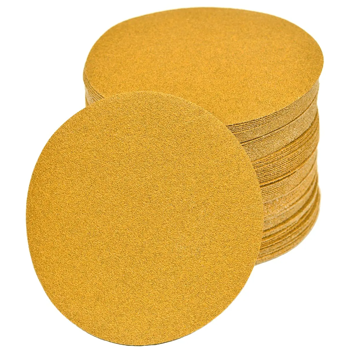 6-Inch No-Hole Hook and Loop Sanding Discs 80-Grit Random Orbital Sandpaper 100pcs for Automotive and Woodworking
