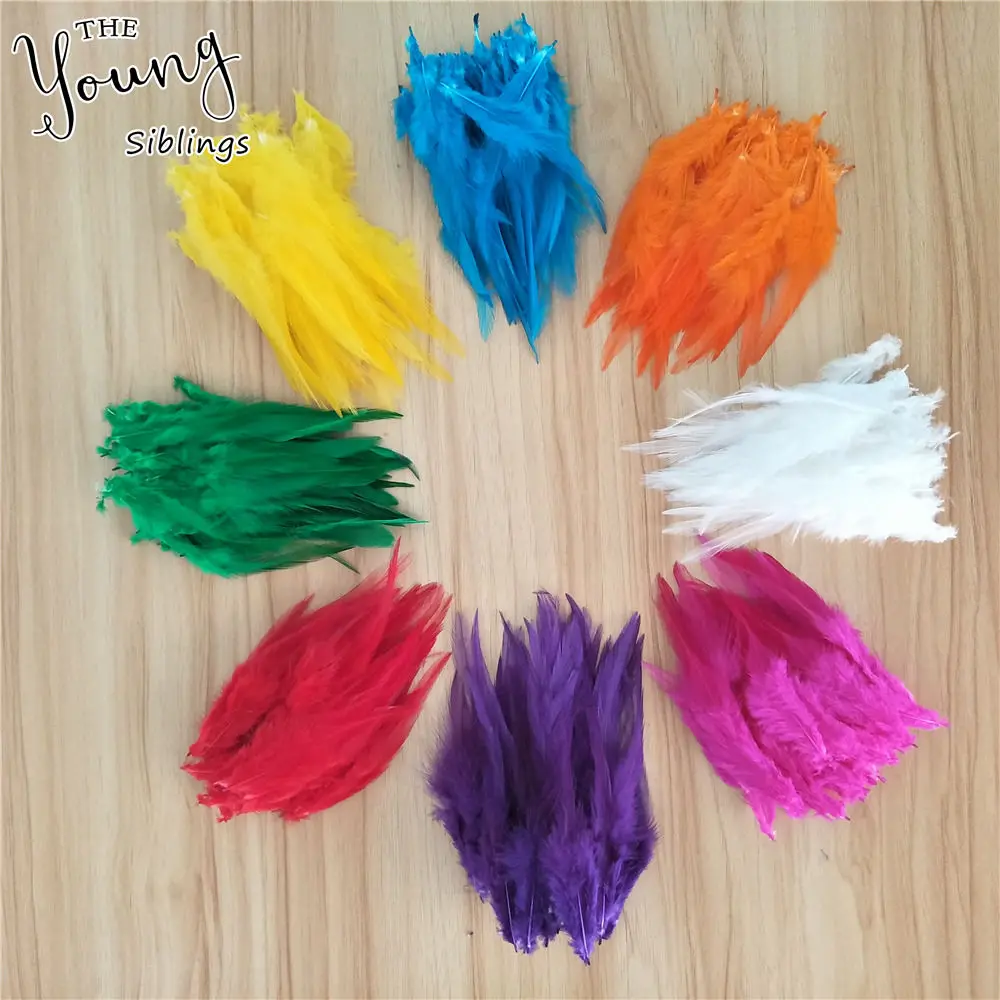 8 kind colour select rooster feather DIY home furnishing accessories 50 root sell 10-15cm 4-6 inch