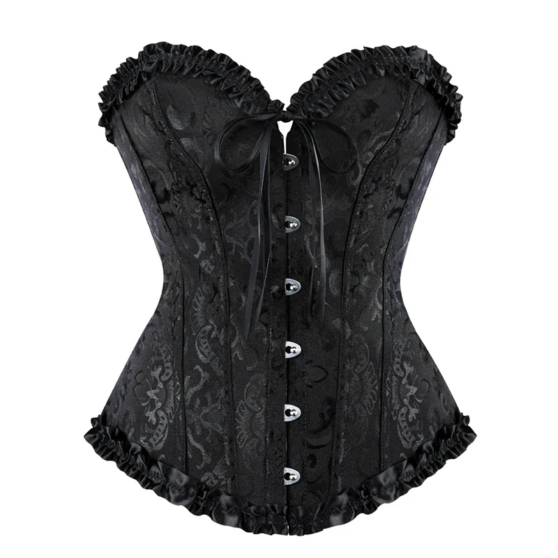 

Corset Top Sexy Lace Plus Size Erotic Zip Floral Women Bustier Corsets Tops For Women Flower Print Vintage Corsets And Bustiers