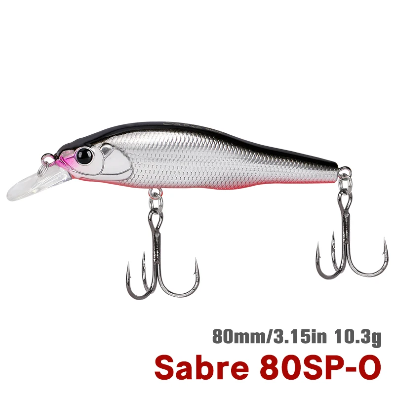 TSURINOYA 80SP Suspending Minnow 80mm 10.3g Fishing Lure Sabre Long Casting  Artificial Hard Bait Professional Bass Pike Jerkbait