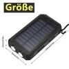 20000mAh Solar Fast Charging Power Bank Portable Battery 2-USB Large Capacity with Mobile Power Supply Flashlight 6