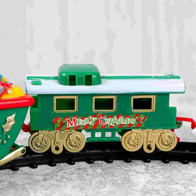 1pc Funny Mini Electric Christmas Train with Lights Christmas Gift for Kids Children Toddler 6