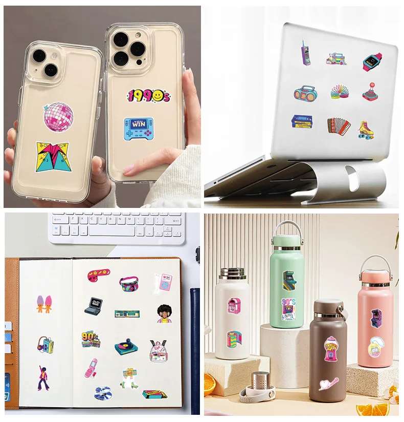 50Pcs 80s 90s Cartoon Stickers Retro Games Vinyl Waterproof for Laptop Phone Case Notebook Water Bottle DIY Stickers - 6