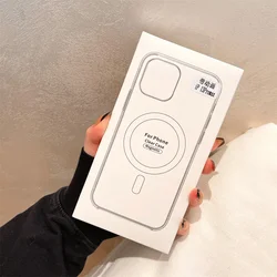 Premium Clear Magnetic Wireless Charging Animation Case for iPhone 15 (With packaging)