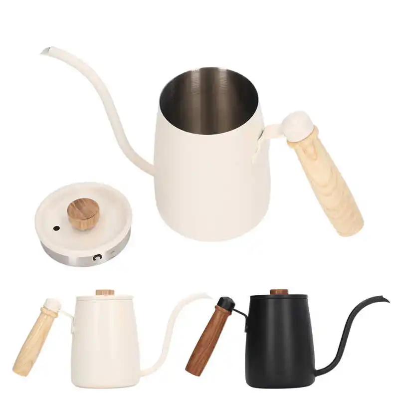 

Pour Over Coffee Kettle Goose Neck Coffee Pot Accuracy Flows Control for Home