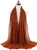 Nouveau foulard en mousseline uni pour femme, prêt-à-porter, hijab instantané, châle musulman, hijabs islamiques, écharpe arabe, foulards pour la tête
