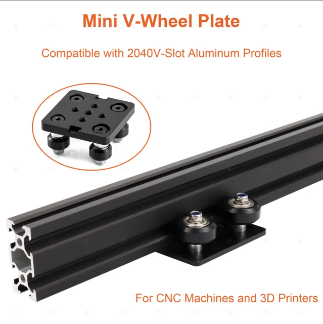 1PC V-Slot 2040สีดำ Anodized อลูมิเนียม EU มาตรฐาน Extrusion 100-800Mm Linear Rail สำหรับ CNC 3D เครื่องพิมพ์ไม้ 1