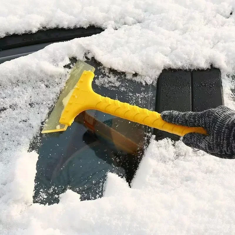 Grattoir à Glace pour Voiture Raclette de Neige Hiver Gratte-Givre Racloir  en Caoutchouc et en