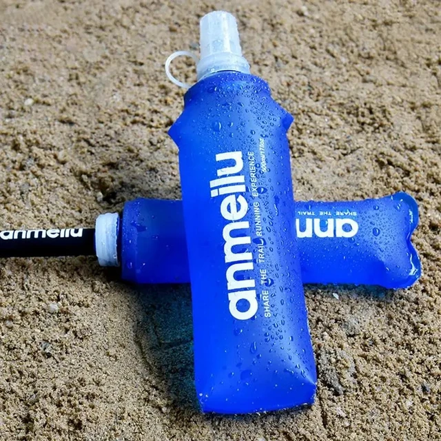 250ml 500ml Water Bottle TPU Folding Soft Flask Sport TPU BPA-Free Water Bottle Collapsible Water Bottle Running Bag Bladder 2