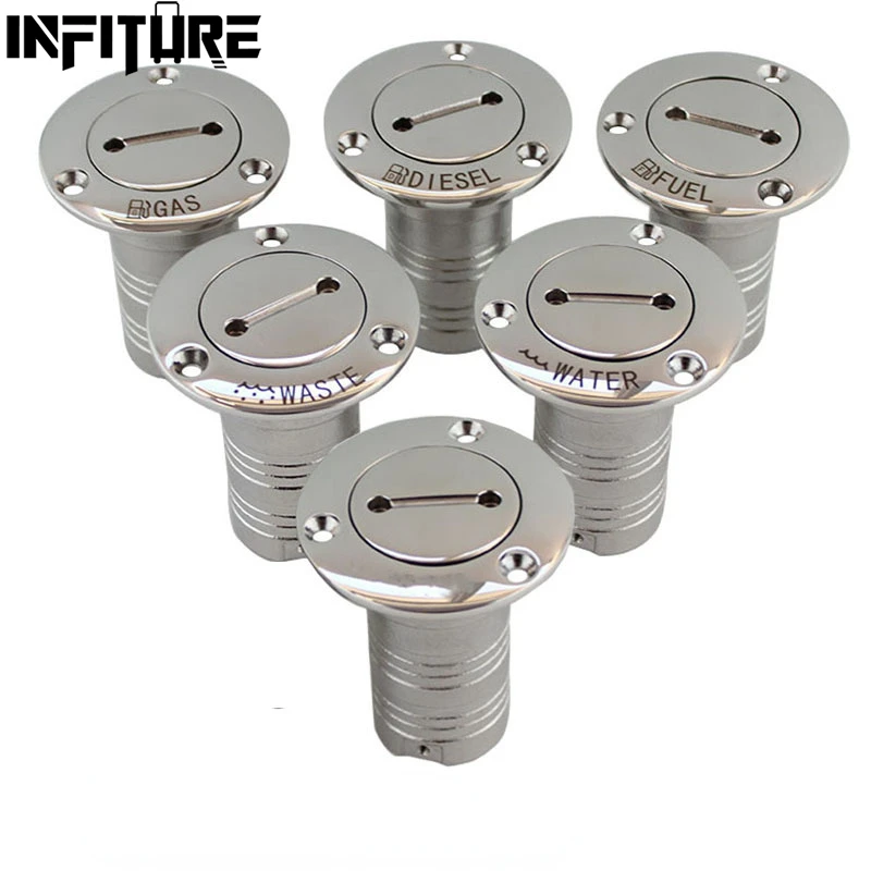 

Marine Boat Hardware Deck Filler 1.5"/38 And 2" /50mm 316 Stainless Steel Key Cap Filler Water Waste Diesel Gas Fuel Deck Filler