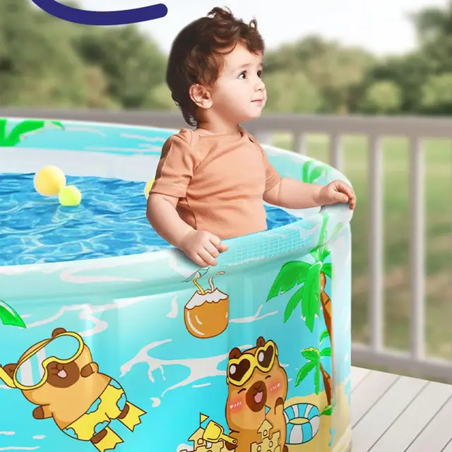 Foldable Non-inflatable Swimming Pool Non-inflatable Ground Swimming Pool Portable Waterproof Bath Basin Swim Tool For Backyard 4