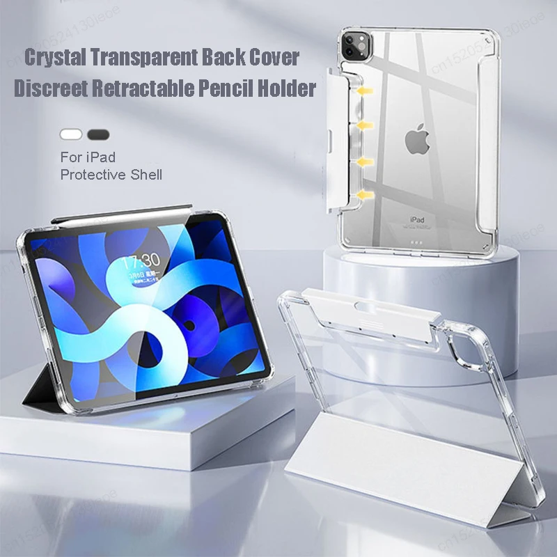 

For iPad Pro 11 inch Case 2022 2021 2020 Funda iPad Pro 11" M1 M2 Crystal Transparent Back Cover for iPad 10.2 9th 8th 7th