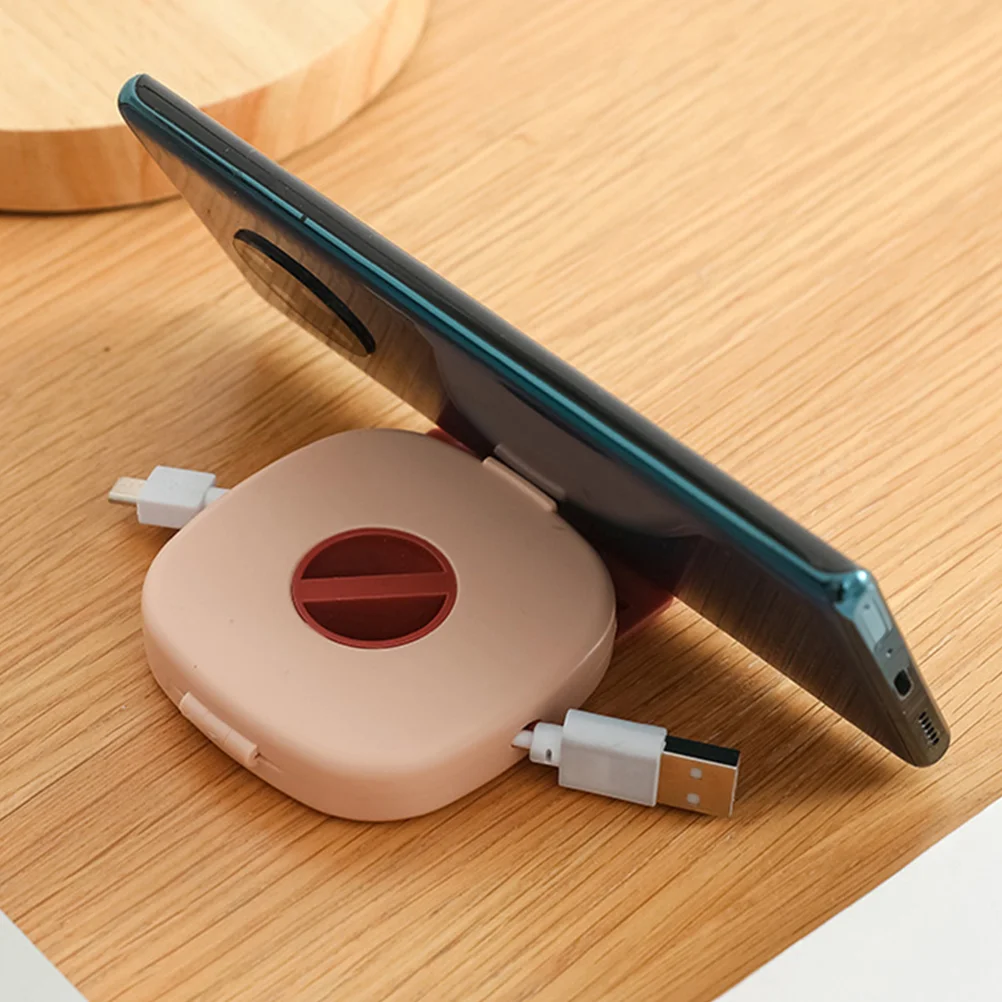

4 Pcs Data Cable Storage Box Line Holder Management Winder Abs Charging Organizer