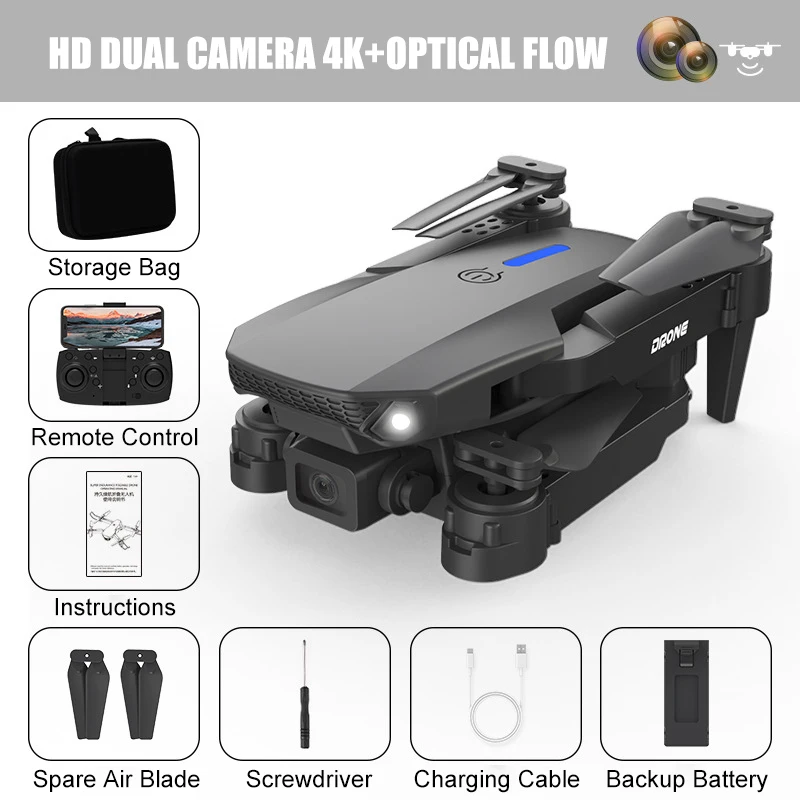 ตัวเลือกสินค้า โดรน 4K กล้องคู่ บินไกล ถ่ายภาพคมชัด