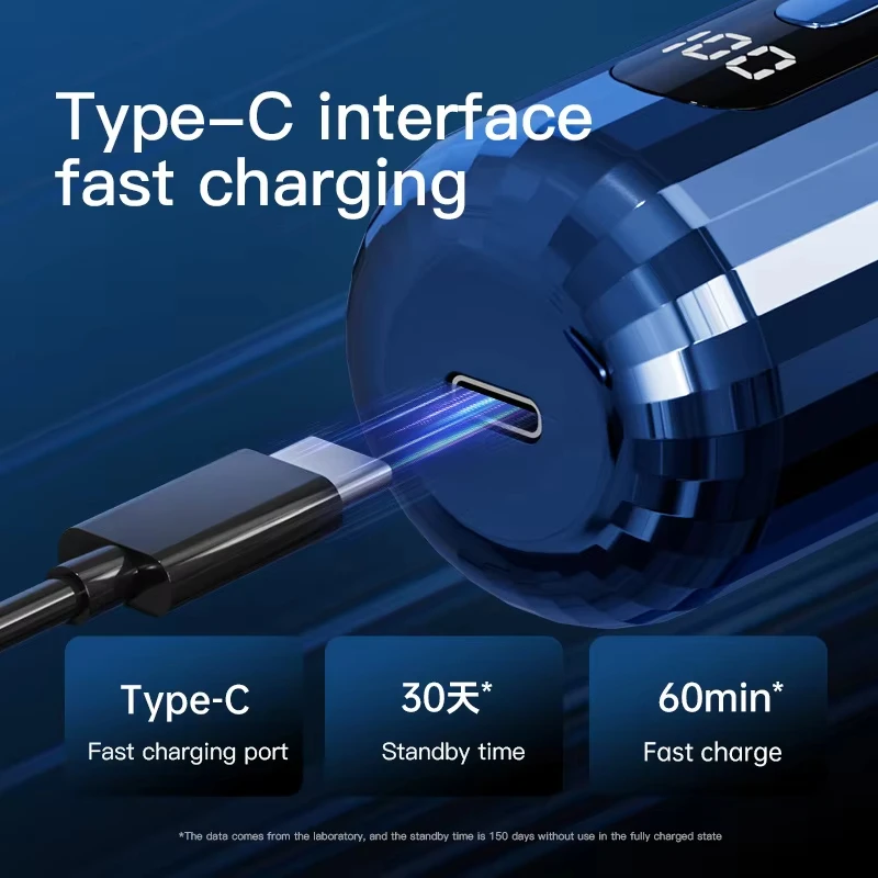 Xiaomi Mini Electric Shaver USB-C Rechargeable Shaver Waterproof Portable Shaver Powerful Travel Home Use Cordless Shaver 4