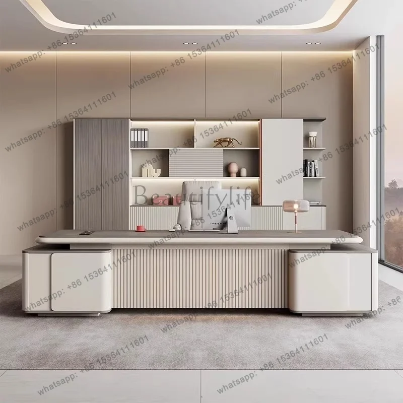 Bureau de travail minimaliste LJY Design, multifonctionnel, de style européen, moderne, artisanal, de luxe, meubles de bureau, meubles pour la maison