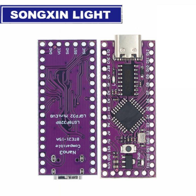LGT8F328P-LQFP32 MiniEVB TYPE-C Replace nano V3.0 with crystal oscillator for arduino