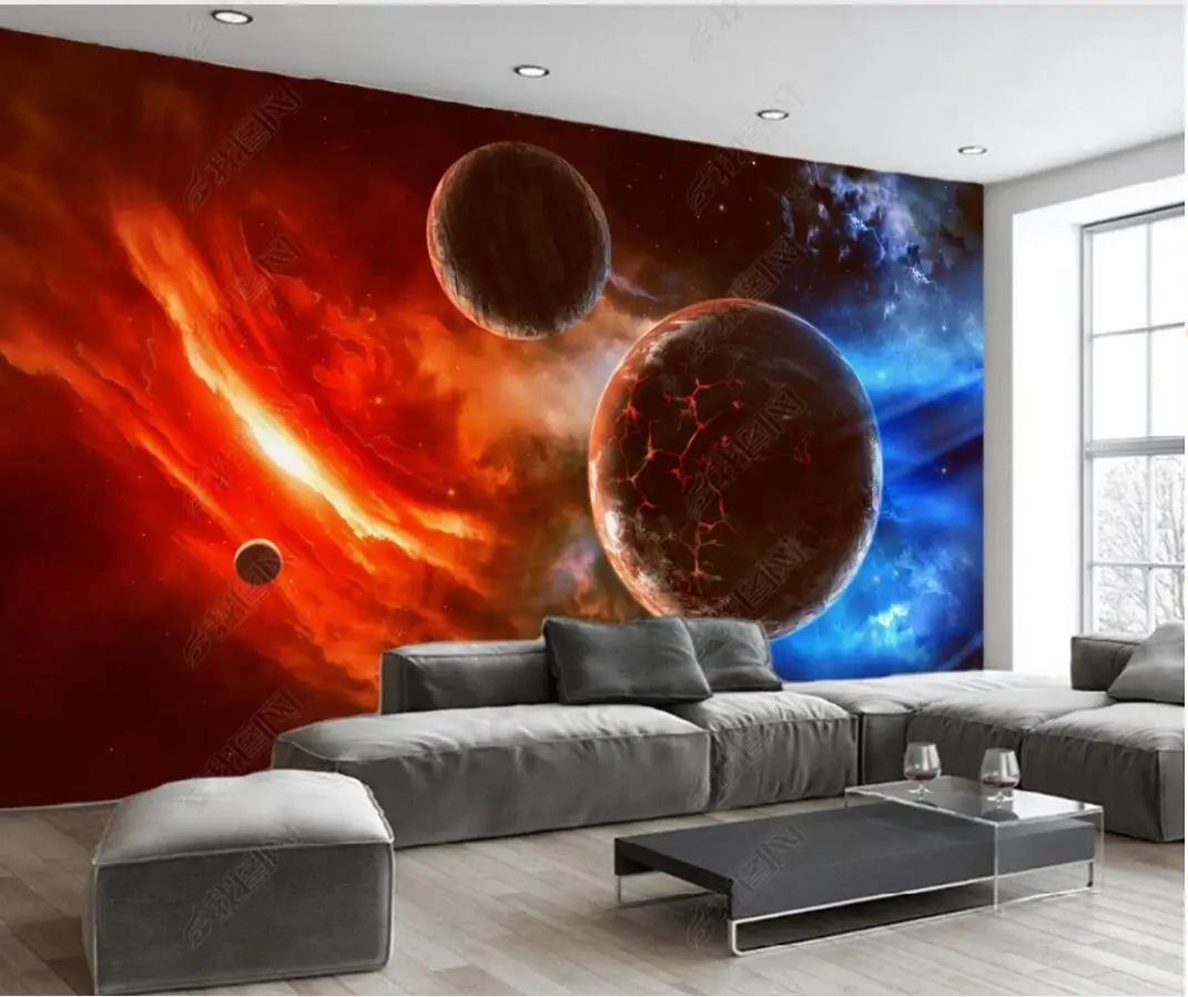 

3d photo wallpapers custom mural Fantasy Universe, Star Sky, Planet background living room home decor wallpaper for walls 3d