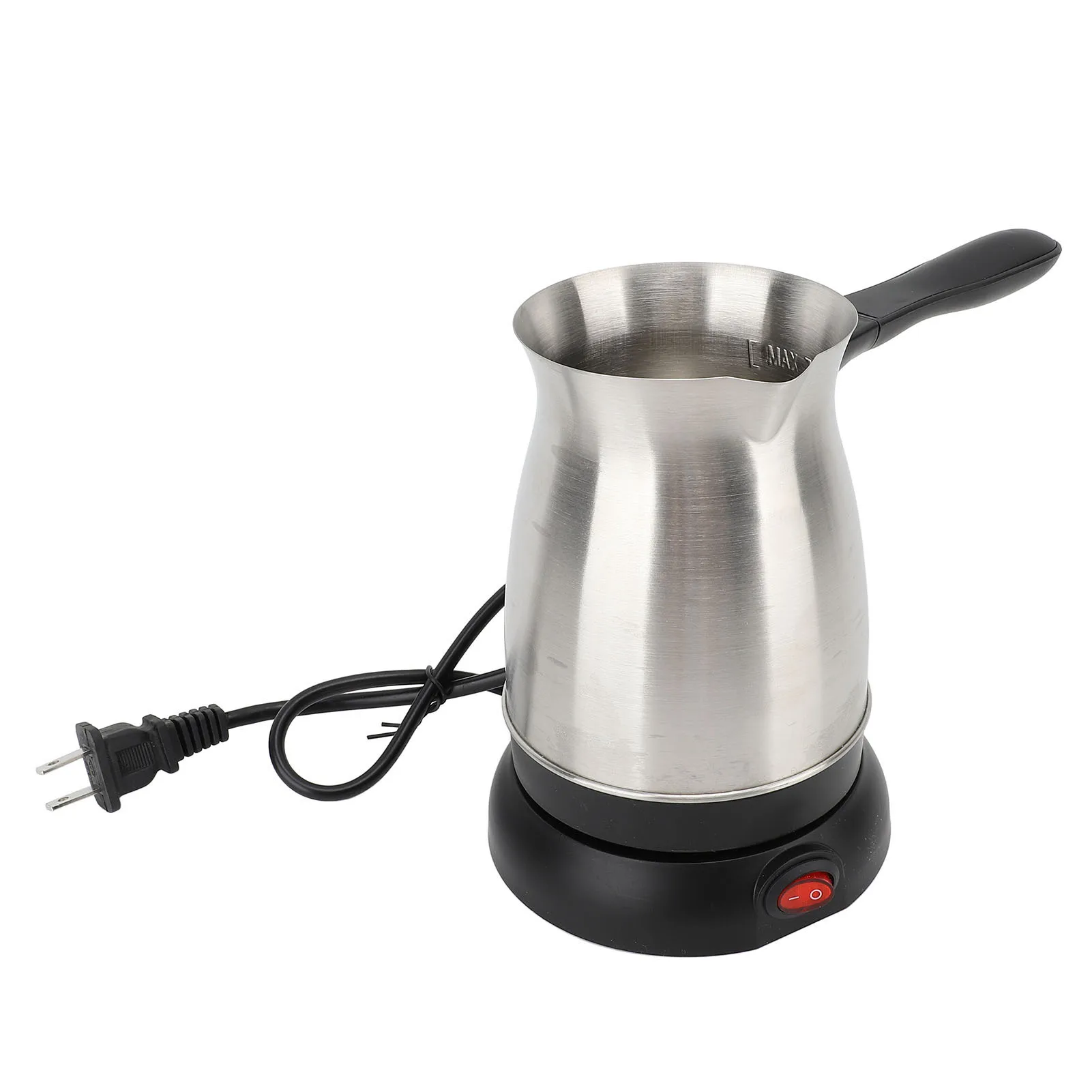 Description Picture 5 of itemElectric Coffee Pot Ergonomic Handle 600ML 600W Stainless Steel Turkish Coffee Tea Maker Kettle for Home 110V US