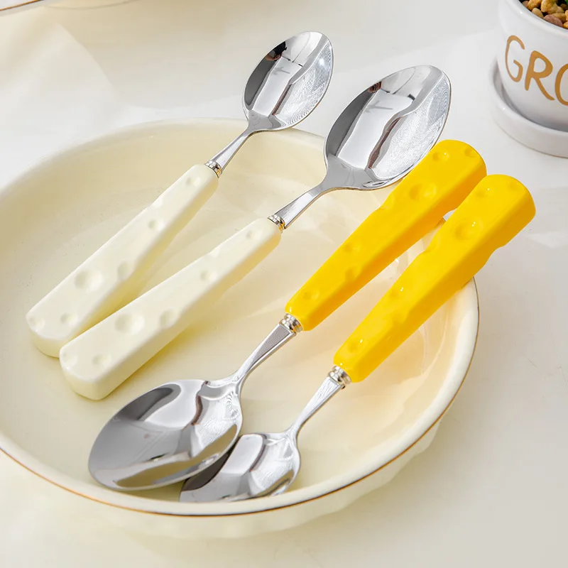 Ceramic Stainless steel Cheese Spoon