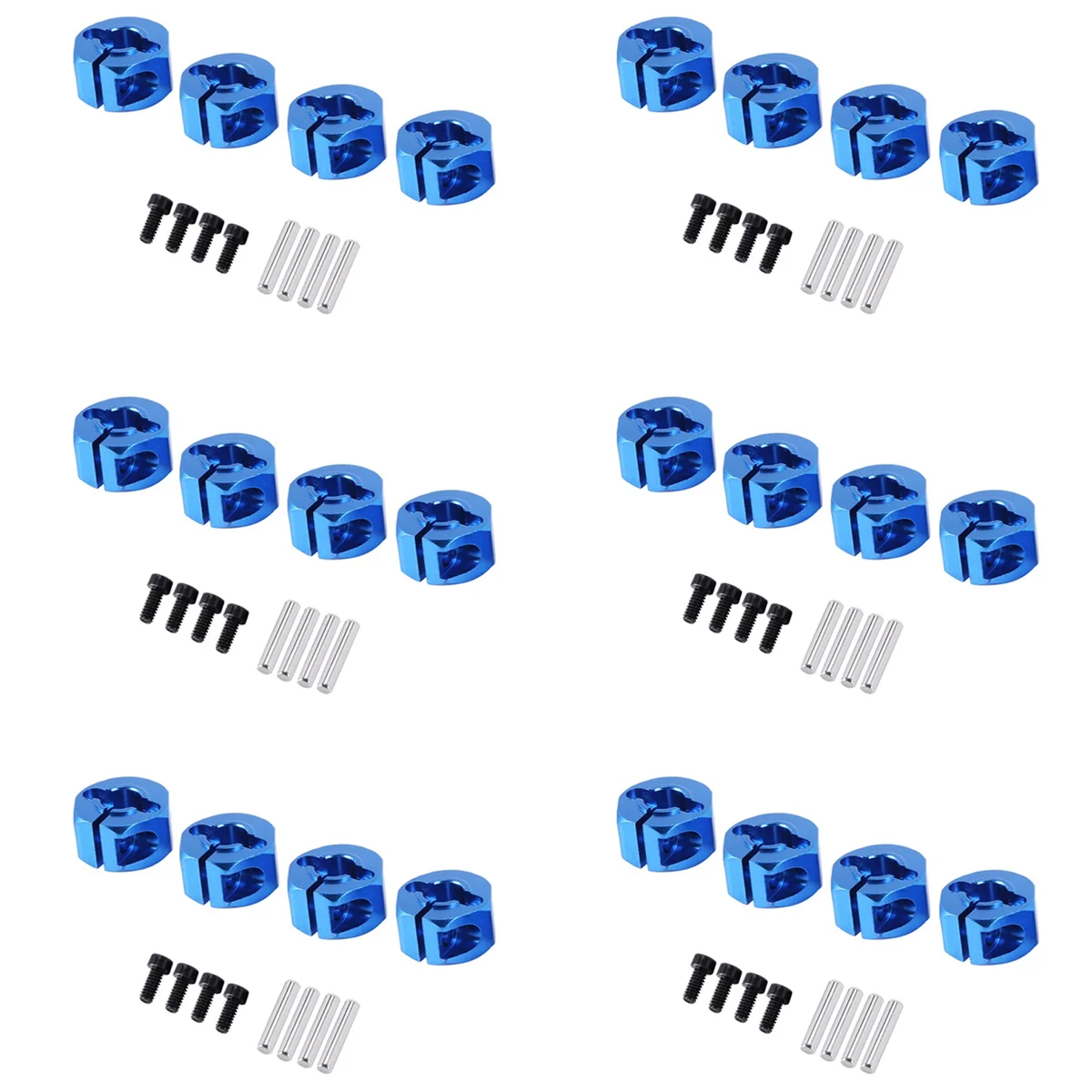 

6X синий металлический 7,0 шестигранный 12 мм привод с штифтовым винтом для HSP HPI Tamiya Радиоуправляемый автомобиль