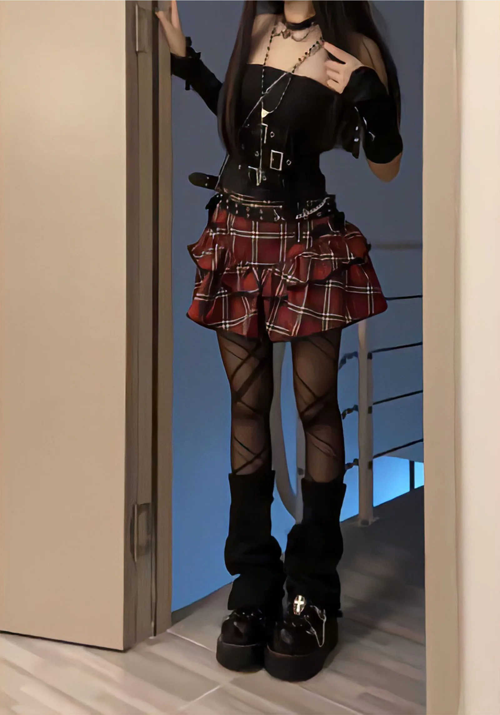 Korean Japanese Sweet Hot Clothes Gothic Punk Skirts Y2k