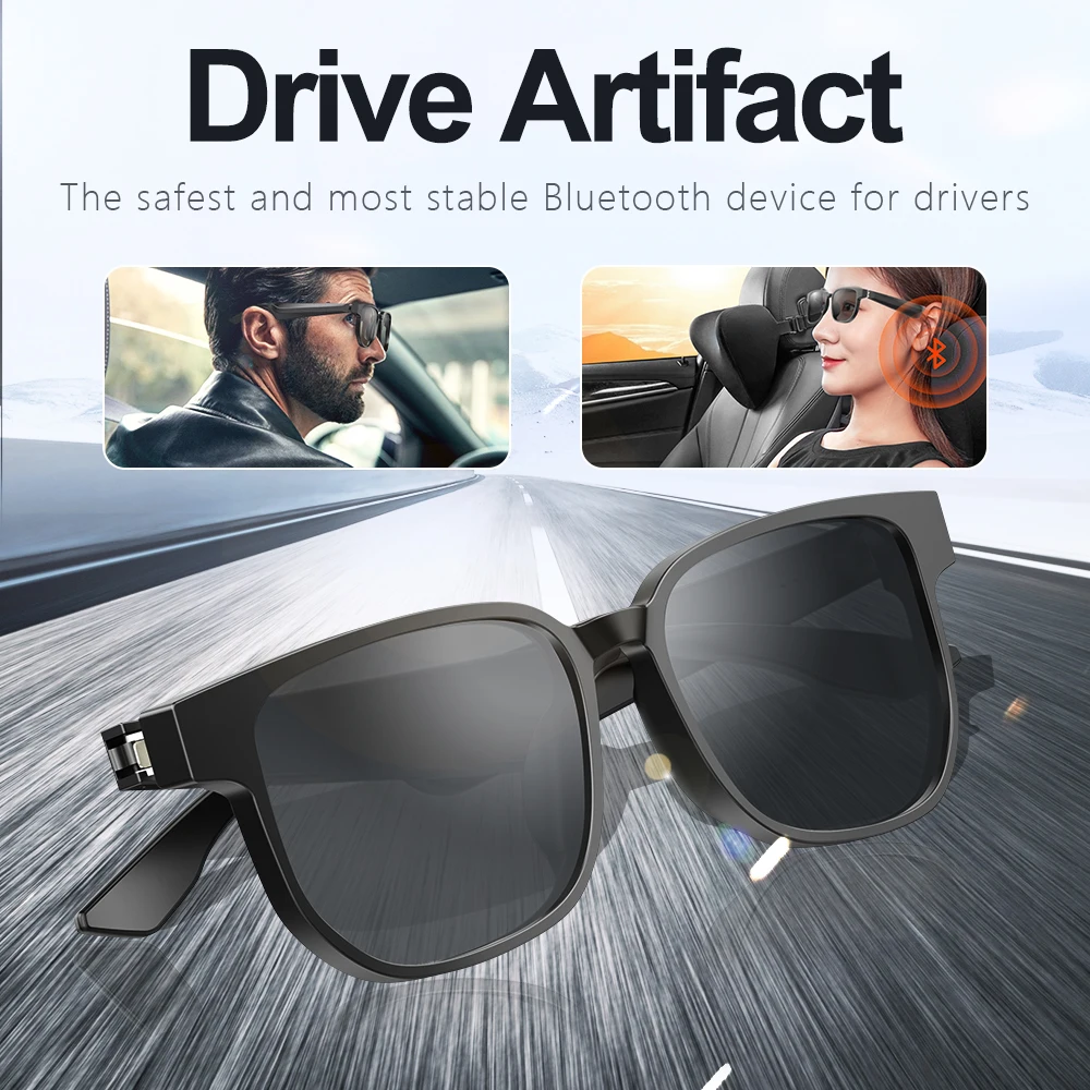 New Smart Glasses Wireless Earphones Bluetooth 5.1 Sunglasses Outdoor Drive Sport Hands-Free Calling Music Anti-Blue Eyeglasses