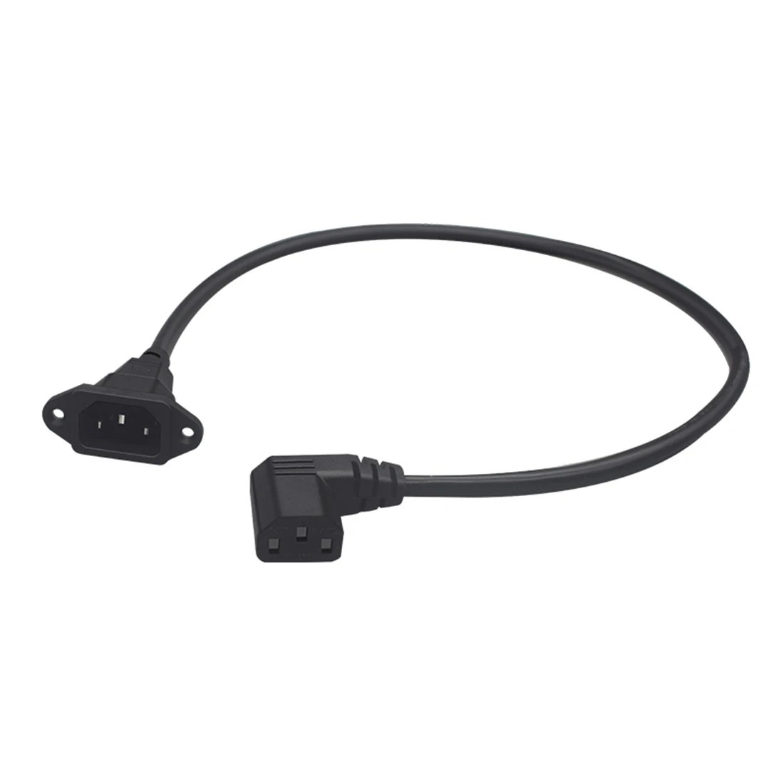 JORINDO IEC320 C14 to C13 Power cable, C14 with screw hole to C13 right Angle design, length of 30cm