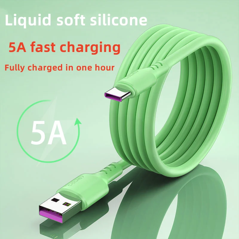 Type C Cable 5A Fast Charging USB C Cable For Samsung Xiaomi Realme