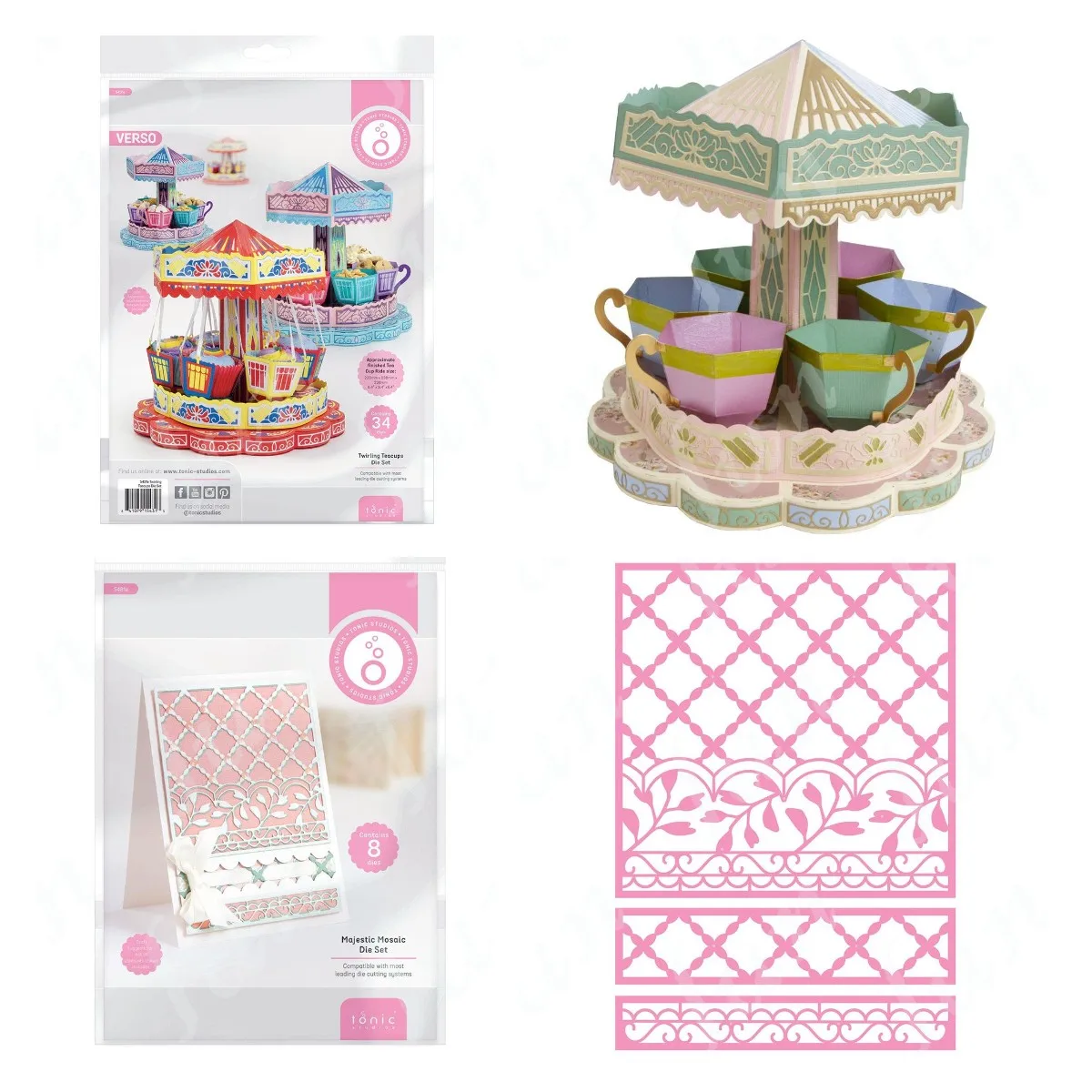 New-Twirling-Tea-Cups-Cutting-Dies-Box-Embossing-Scrapbooking ...