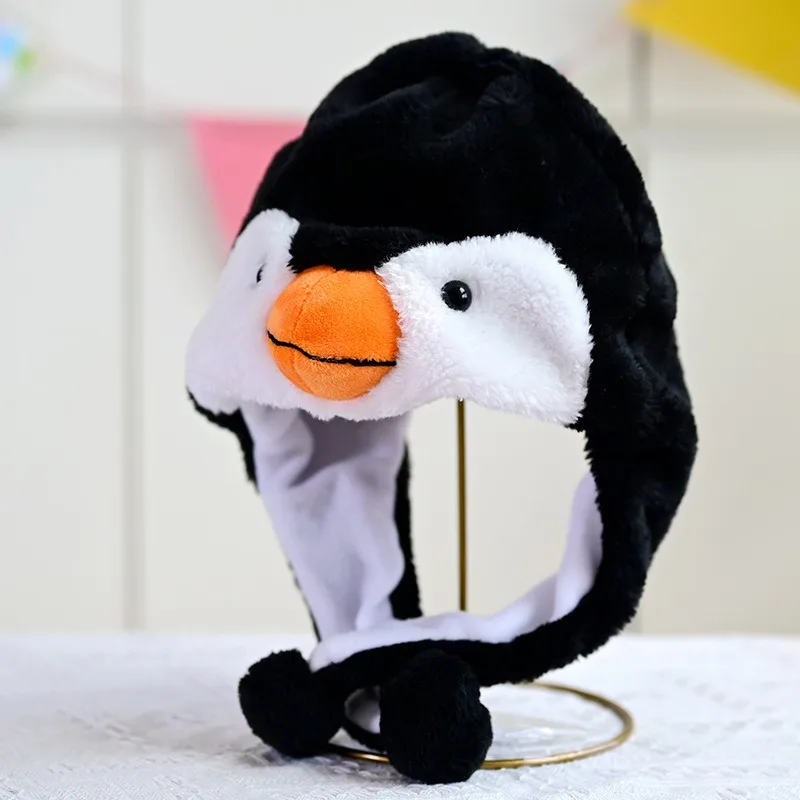 Ins Internet Celebrity Funny Children Penguin Hat Cartoon Animal Warm and Cute Adult Plush Hat Summer