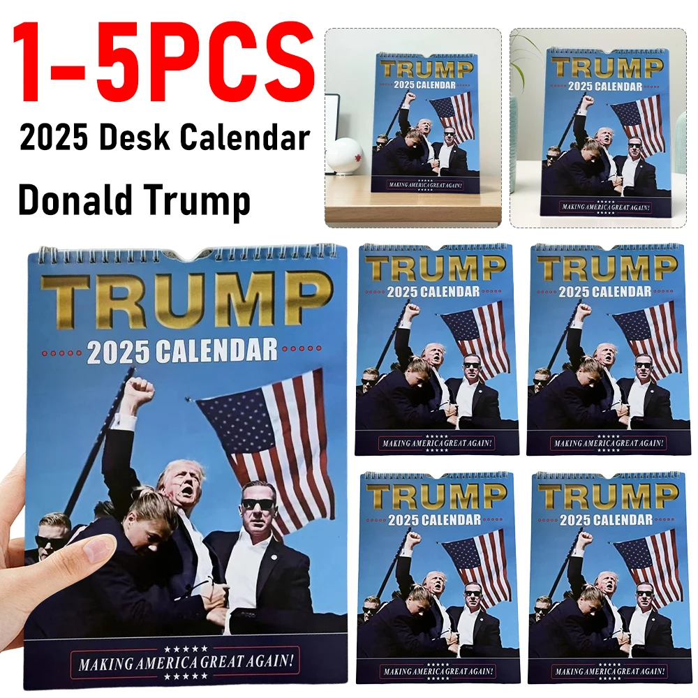 5-1PCS Trump Calendar Trump Shooting Monthly Calendar Rally Events Shooting Makes Me Stronger