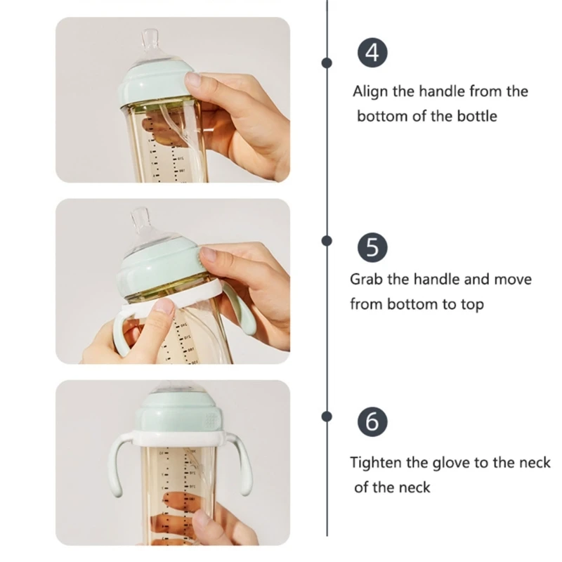 Milk Bottle Feeding Bottle Bottle Grip Handle Newborn Bottle Grip Handle Infants Milk Bottle Hand Shank for Hegen Baby Feeding Accessories